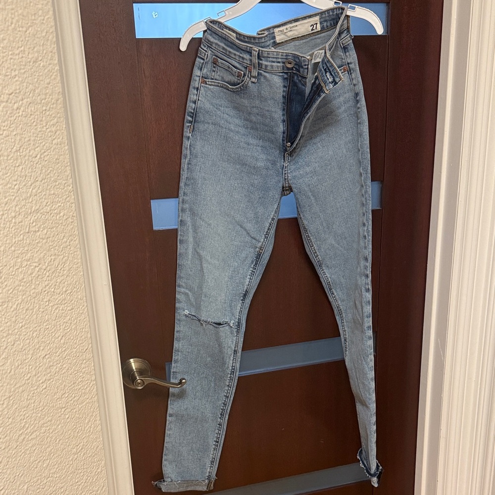 Rag and bone Light Blue Skinny Jeans for Women